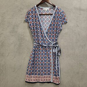 Max Studio Wrap Dress Women's Size Large Knee Length‎ Stretchy Slinky Sexy